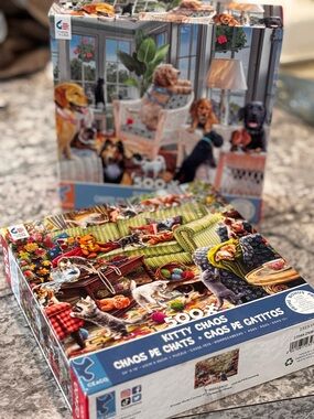 Kitty Chaos 500-Piece Jigsaw Puzzle / 500 piece sunroom Pups puzzles